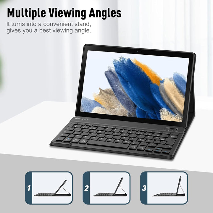 Fintie Tastatur Hülle für Samsung Galaxy Tab A8 10.5'' 2022/2021 SM-X200/X205, Soft TPU Rückseite Ge
