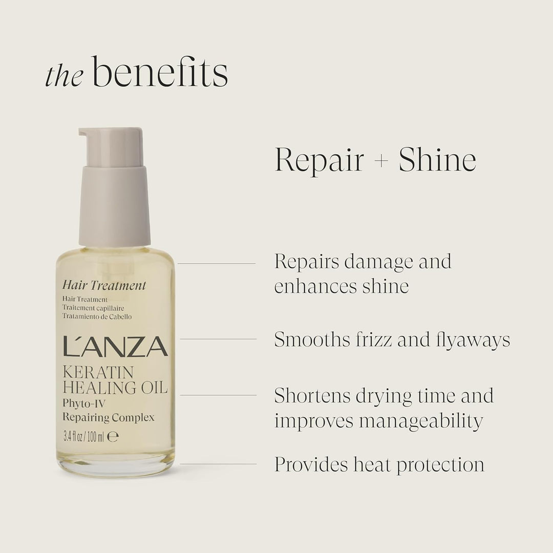 L'ANZA Keratin-Heilöl-Behandlung, 100ml Unparfümiert 100 ml (1er Pack), Unparfümiert 100 ml (1er Pac