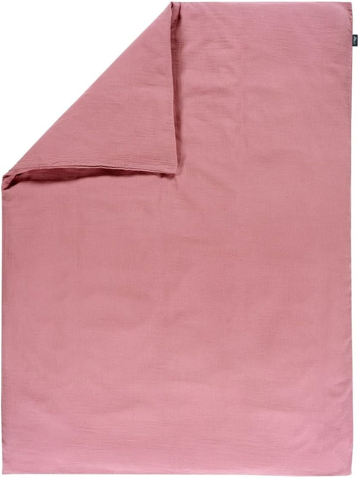 Alvi Bettwäsche Mull für Kinderbett mit Knopf Fox Glove Berry 100x135 cm | 401291012