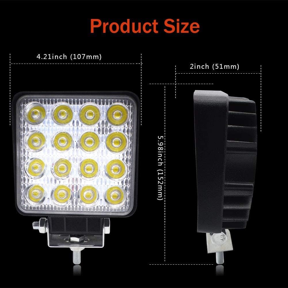BeiLan Arbeitslichtleiste, LED-Scheinwerfer Auto-Off-Road-Licht Hilfslichter mit 48W LED-Lichtleiste
