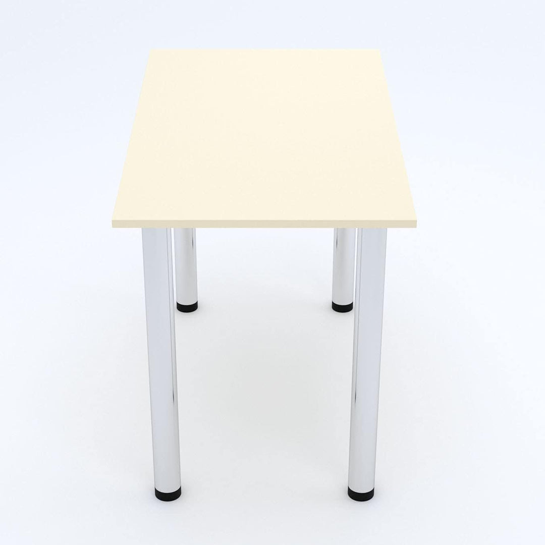 mikon 80x35 | Esszimmertisch - Esstisch - Tisch mit Chrombeinen - Küchentisch - Bürotisch | VANILLE
