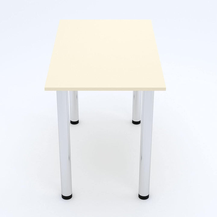 mikon 80x35 | Esszimmertisch - Esstisch - Tisch mit Chrombeinen - Küchentisch - Bürotisch | VANILLE