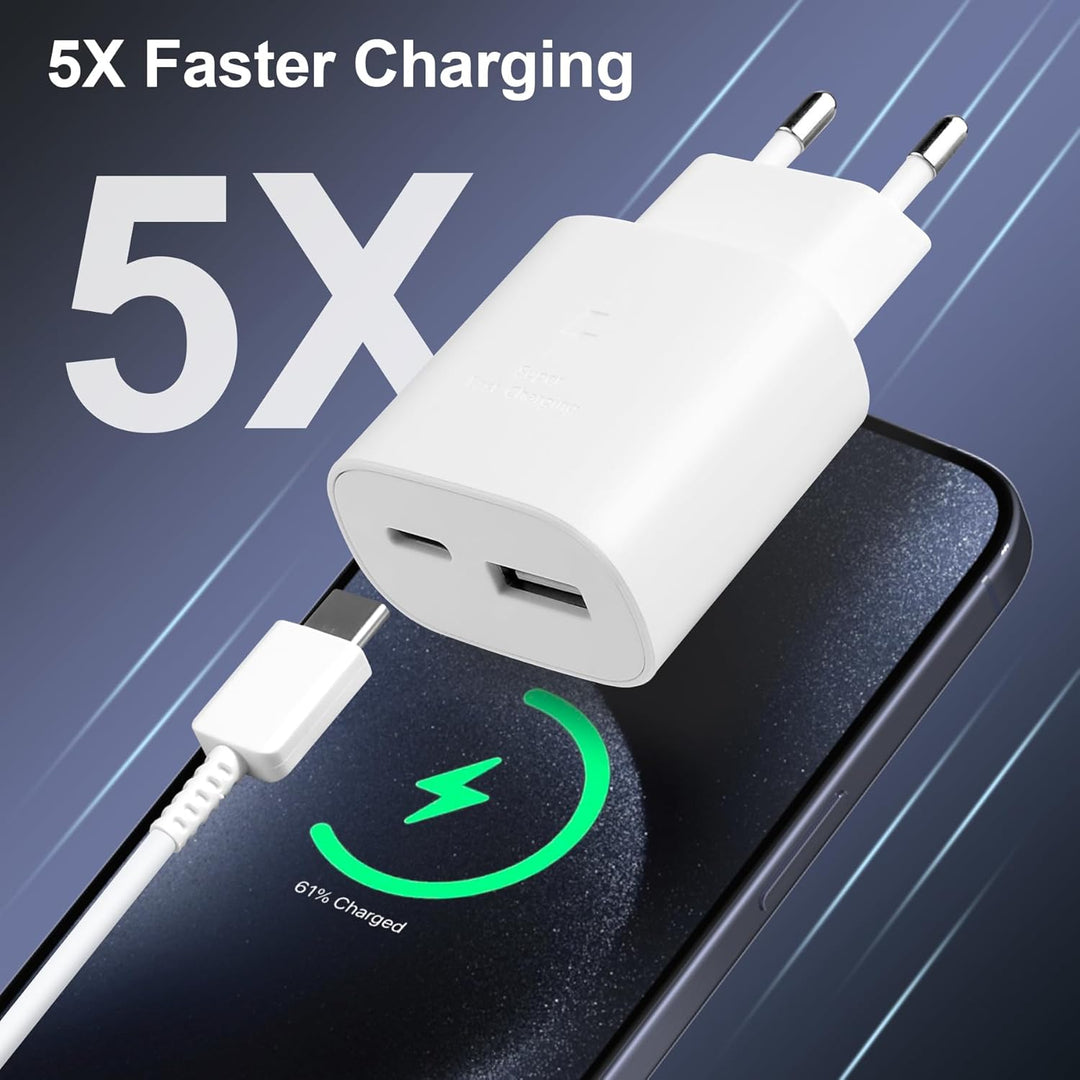 2er-Pack 25W USB C Ladegerät, Schnellladegerät Adapter Netzteil für iPhone 17/16/15/16 Pro/16 Pro Ma