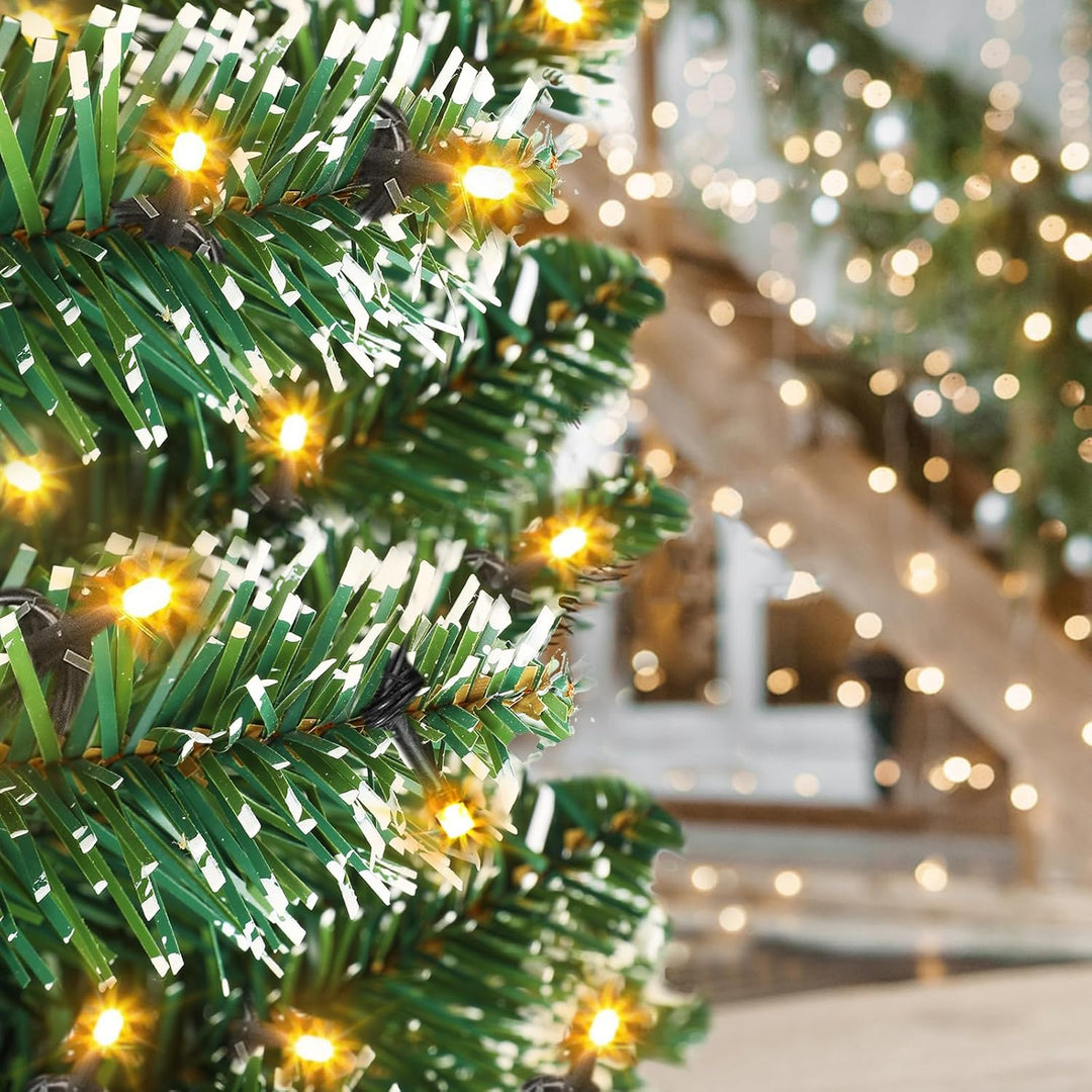 FIVMEN Weihnachtsbaum Künstlich mit Beleuchtung 120 cm PVC Tannenbaum Christbaum Künstlicher mit 120