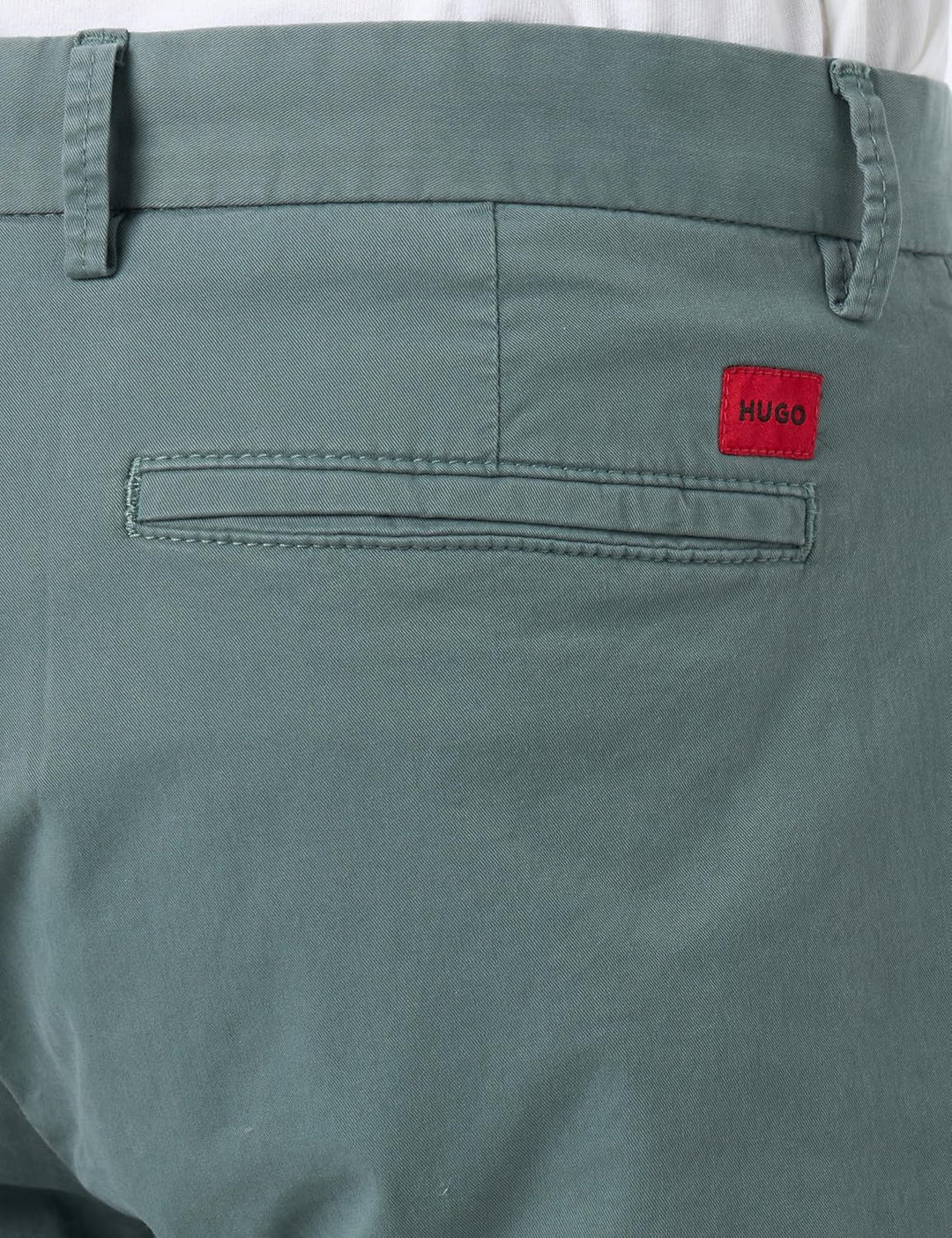 HUGO Herren David222D Slim-Fit Chino aus elastischer Baumwoll-Gabardine 28W / 32L Dark Green307, 28W