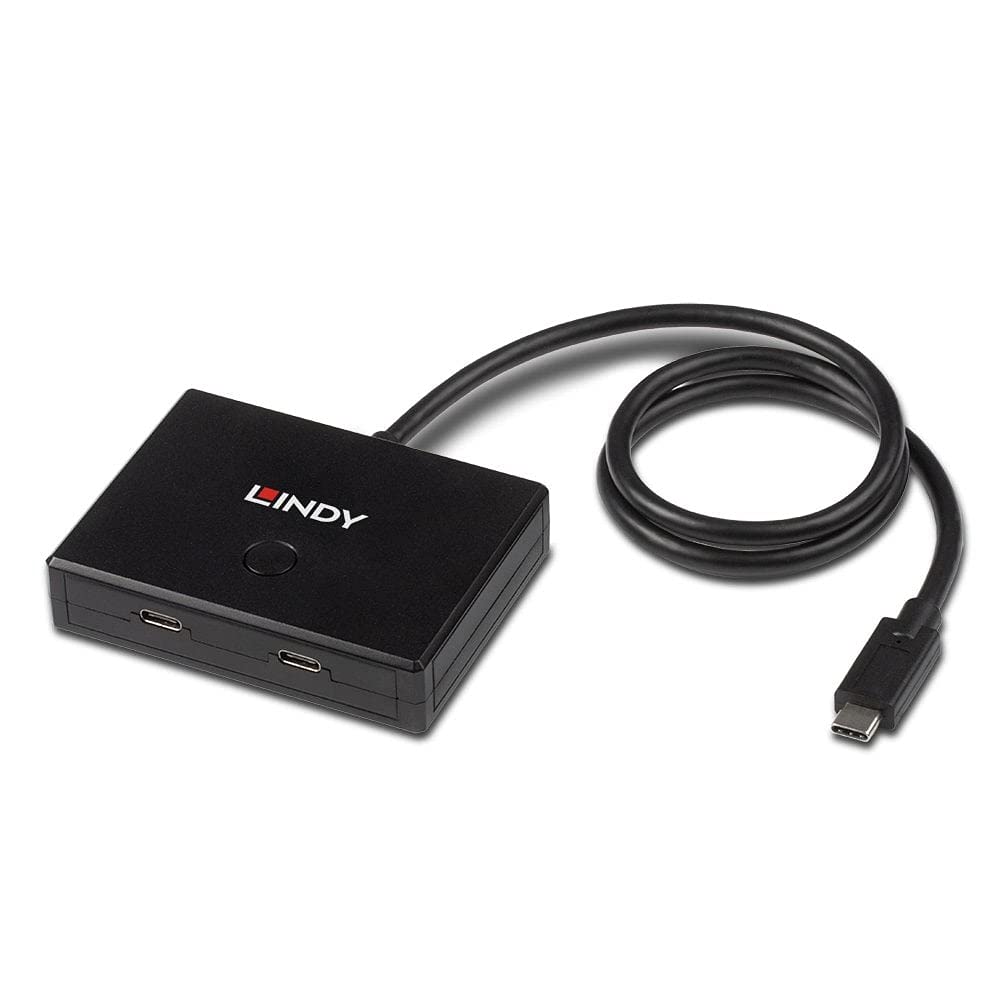 LINDY Zwei-Wege-Switch USB 3.2 Gen 1 Typ C, 2 Ports, 43329
