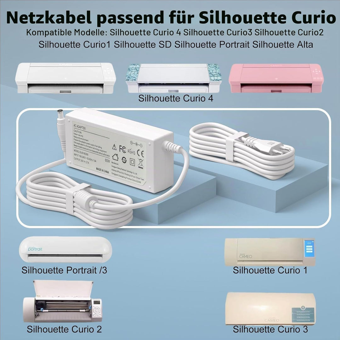 24V weisses Ladegerät für Silhouette Cameo 5 4 3 2 1 SD Portrait Studio Elektronisches Schneidwerkze