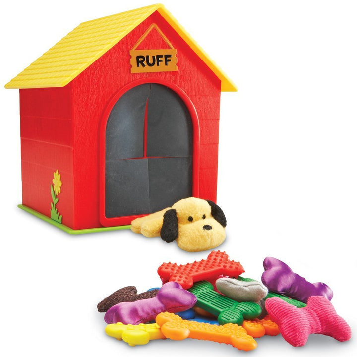 Learning Resources Ruffs Hundehütte Haptik-Spielset, Vorschule, Tastsinn fördern, Oberflächen erfors