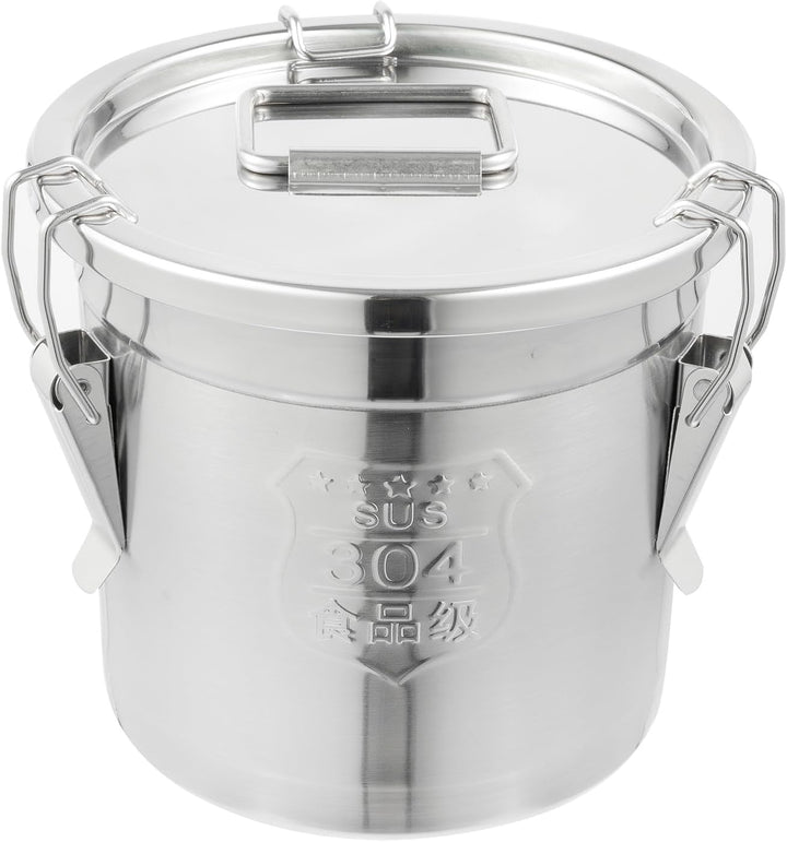 Apriltop 304 Edelstahl Luftdicht Vorratsbehälter mit luftdichtem Deckel, 6L Grosse Metall Lebensmitt
