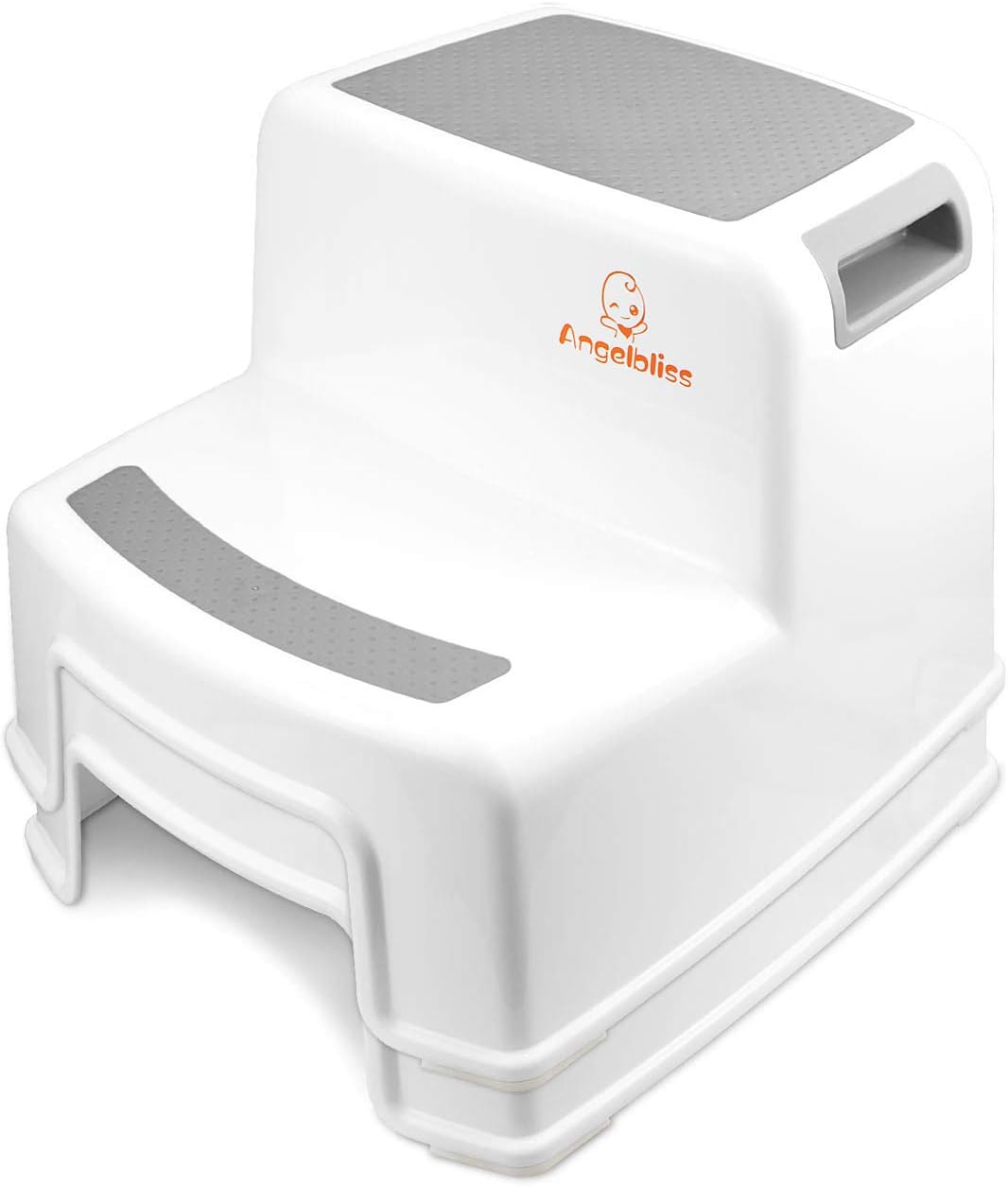 Angelbliss (Grau 2er Pack) Tritthocker für Kinder, Anti-rutsch Trittschemel-2-Stufig, Zweistufiger T