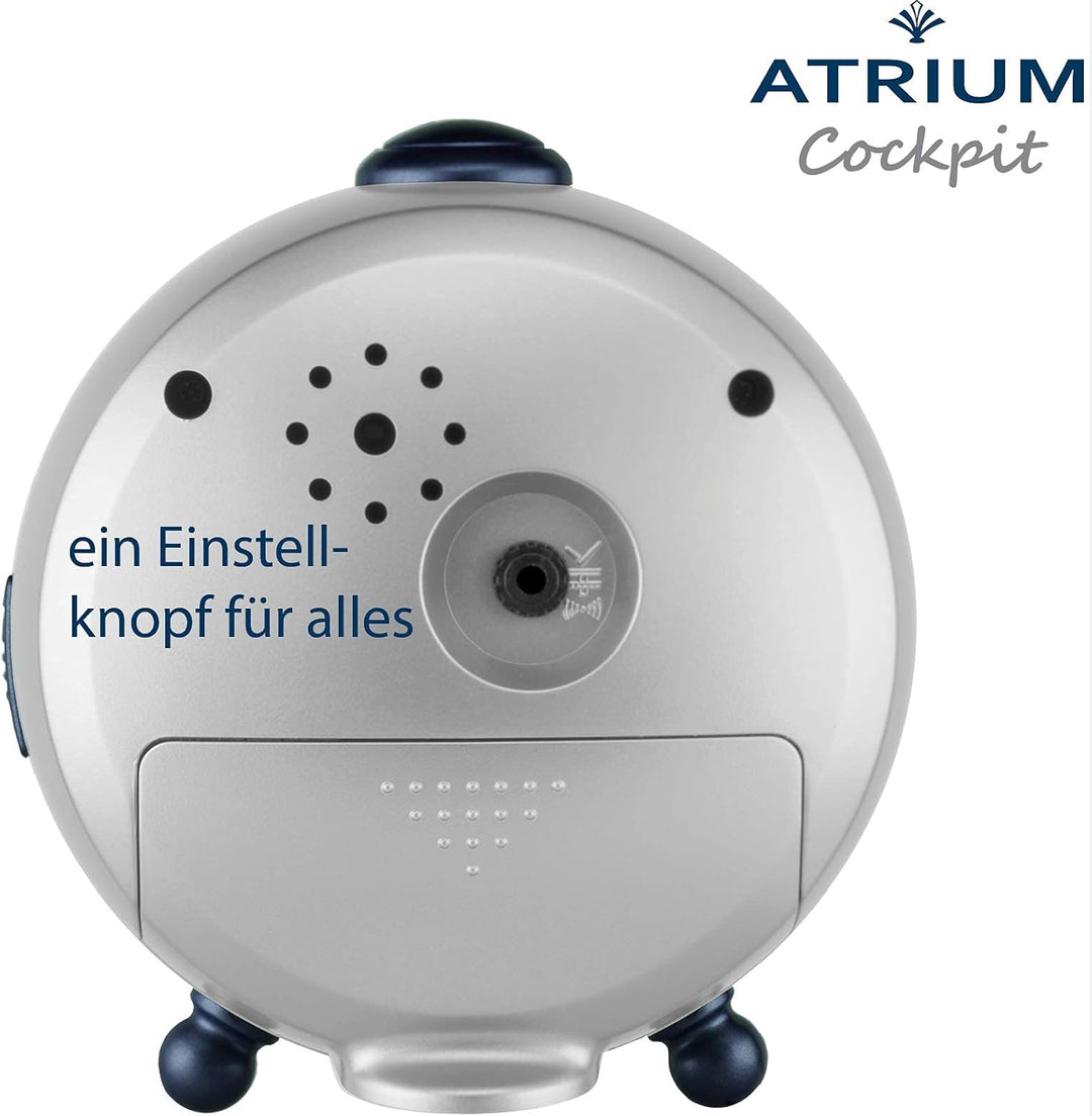 Atrium Kinderwecker Cockpit Jungen Flugzeug ohne Ticken Snooze Licht analog Quarz silberfarben A932-