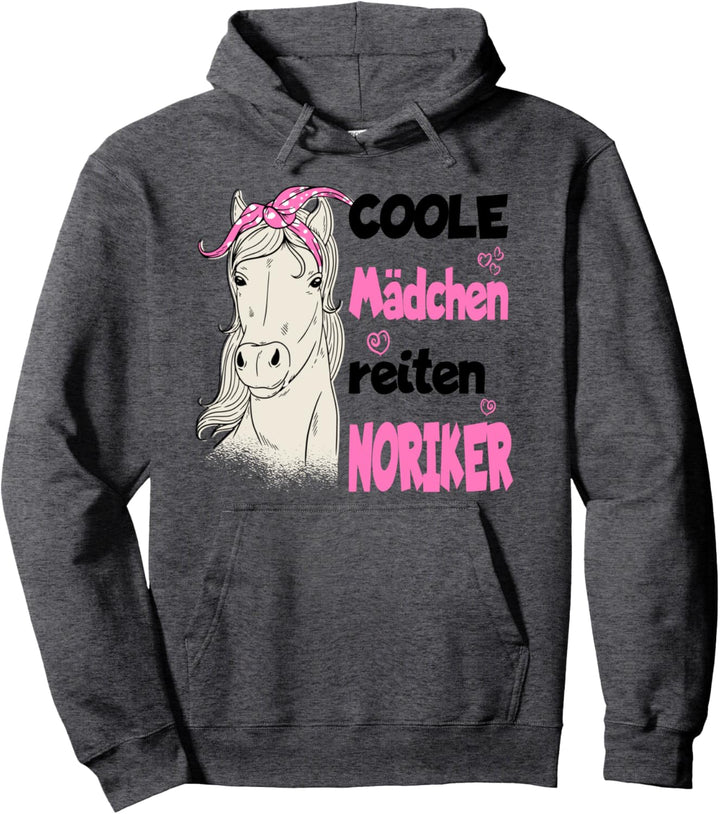 Coole Mädchen reiten Noriker, Reiter Pferdesprüche Mädchen Pullover Hoodie