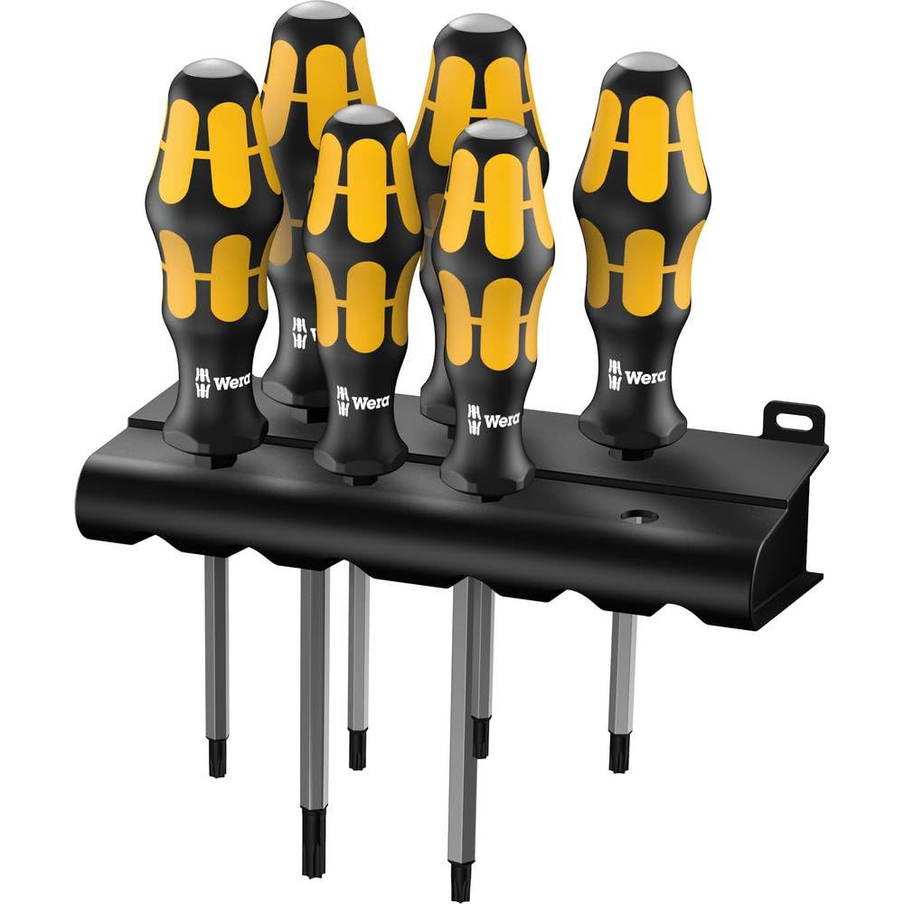Wera 977/6 Torx Schraubendrehersatz Kraftform Wera: Der Schraubmeissel + Rack, 6-teilig, 05024410001