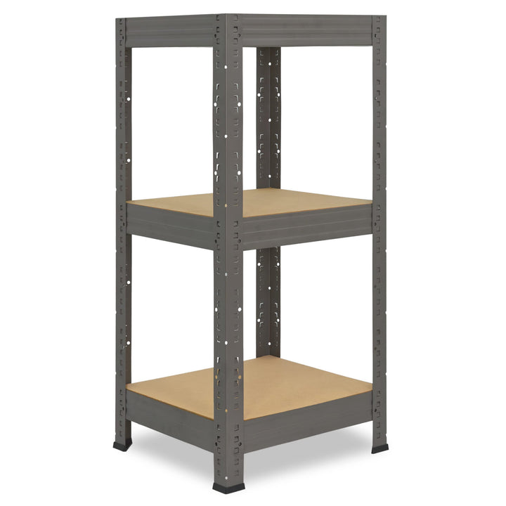 shelfplaza® 90x40x40cm Profi Schwerlastregal grau/Metallregal mit 3 Böden à 200kg Tragkraft/Kellerre