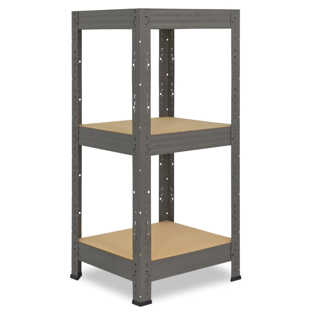 shelfplaza® 90x30x30cm Profi Schwerlastregal grau/Metallregal mit 3 Böden à 200kg Tragkraft/Kellerre