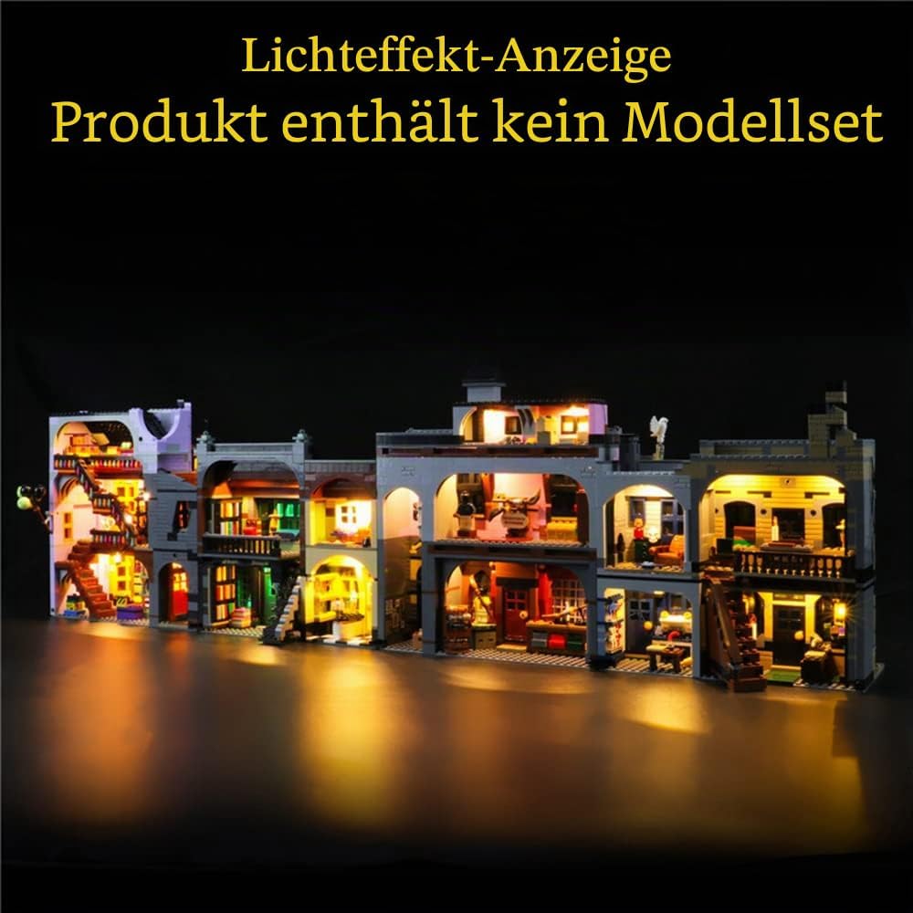 GEAMENT LED Licht-Set Kompatibel mit Lego Harry Potter Winkelgasse (Diagon Alley) - Beleuchtungsset