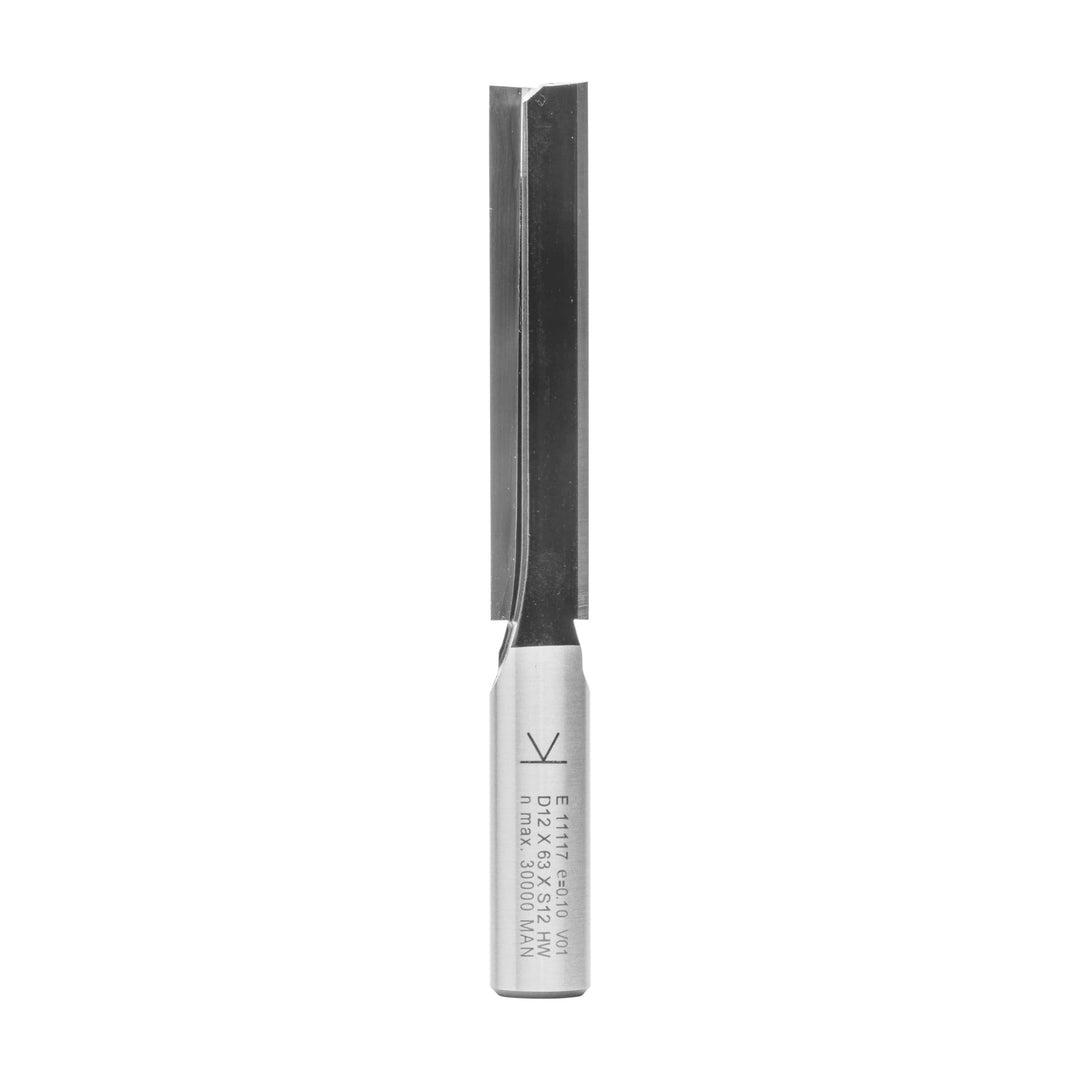 ENT 11117 Nutfräser HW, Schaft (S) 12 mm, Durchmesser (D) 12 mm, NL 63 mm, SL 40 mm, GL 107 mm, mit