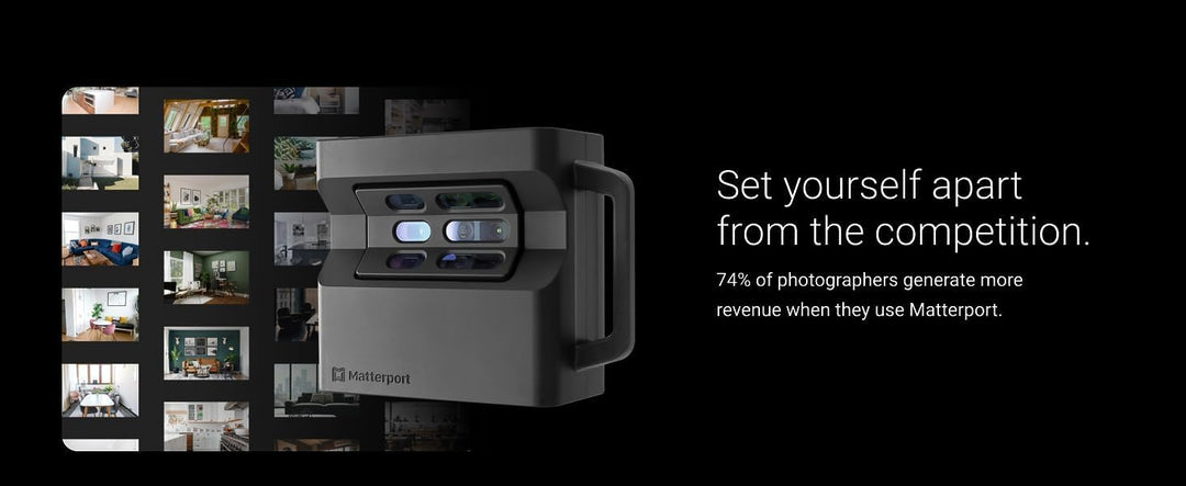 Matterport Pro2 3D 360-Grad-Kamera-Rucksack-Bundle - Enthält Pro2 3D-Kamera, Stativ, Klemme und Ruck