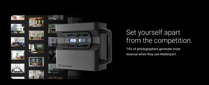 Matterport Pro2 3D 360-Grad-Kamera-Rucksack-Bundle - Enthält Pro2 3D-Kamera, Stativ, Klemme und Ruck