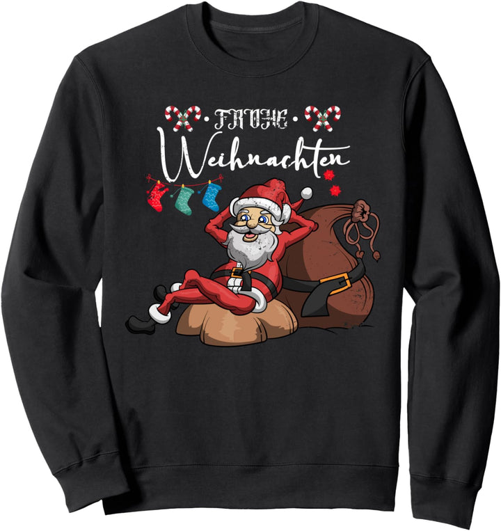 Weihnachtsmann Geschenk Kostüm Kinder Frohe Weihnachten Sweatshirt