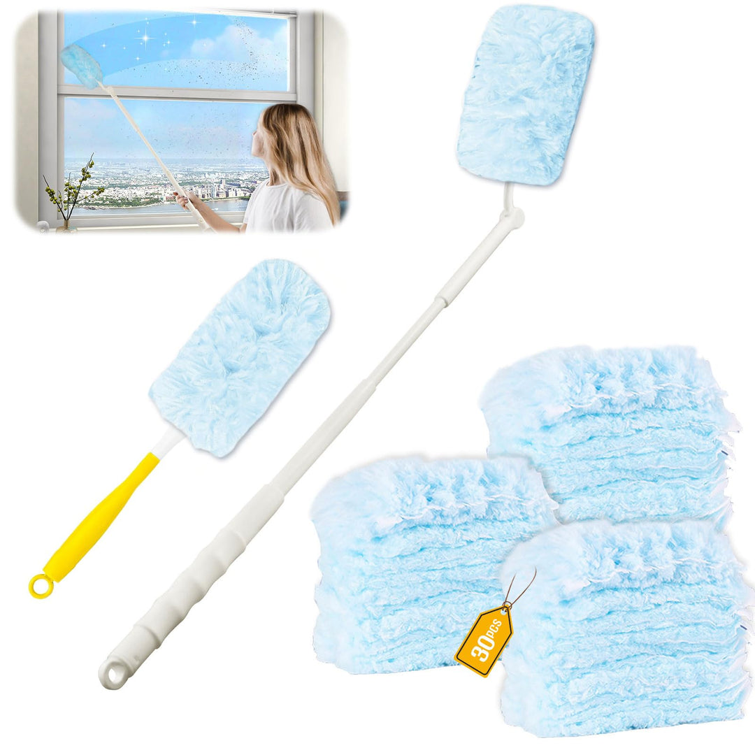 32 Stück für Swiffer Duster Staubmagnet Nachfüllpack Set,360° für Swiffer Staubwedel Teleskop Starte