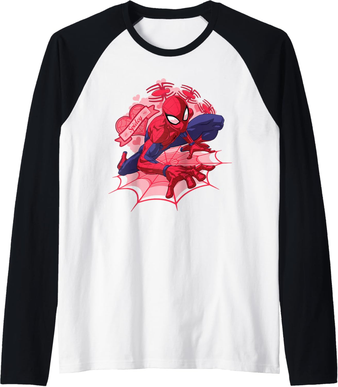 Marvel Spider-Man Hearts Valentine's Day Raglan