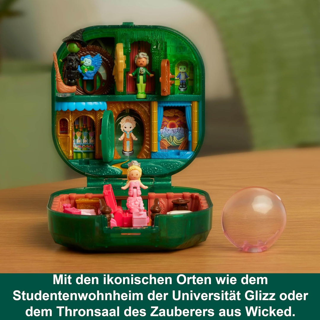 Polly Pocket x Wicked Sammler-Schatulle, Mikropuppen und Spielset, 2 thematische Zubehörteile, ikon