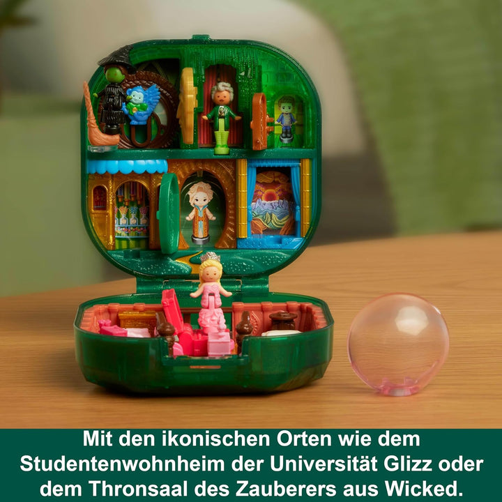 Polly Pocket x Wicked Sammler-Schatulle, Mikropuppen und Spielset, 2 thematische Zubehörteile, ikon