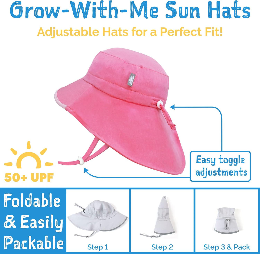 Jan &amp; Jul Kinder Grow-with-Me Aqua-Dry Abenteuer-Sonnenhut 2-5 Jahre Militär-Grün, 2-5 Jahre Milit&amp;
