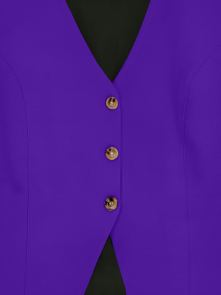 JOPHY & CO. Damenweste mit 3 Knöpfen (Code 7090) XS Purpur, XS Purpur