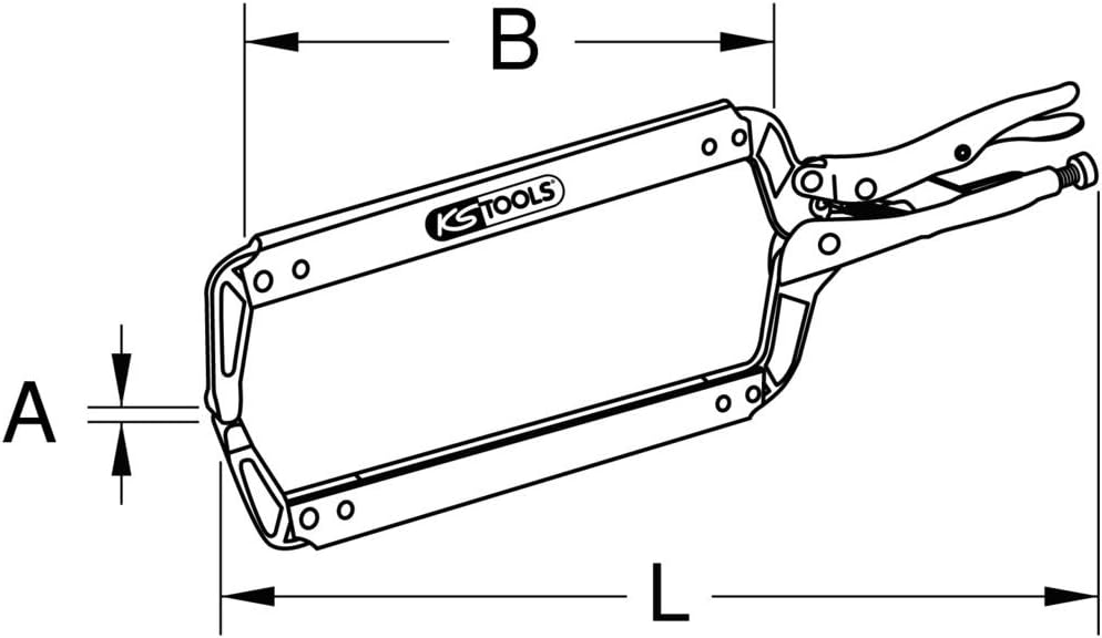 KS Tools 115.1072 Schweiss-Klammer-Gripzange, XL, 450mm