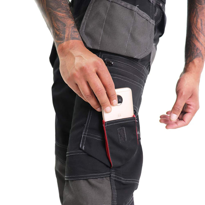Lee Cooper LCPNT224 Cargo-Hose mit Holstertasche - Arbeitshose 32W / 33L Blau, 32W / 33L Blau