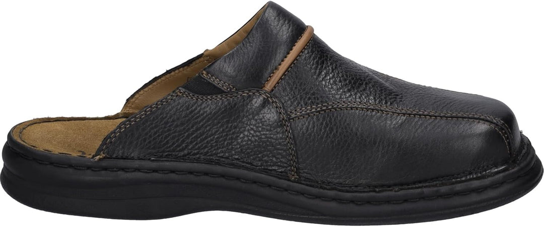 Josef Seibel Klaus, Herren Mules/Pantoletten 39 EU Schwarz Cognac, 39 EU Schwarz Cognac