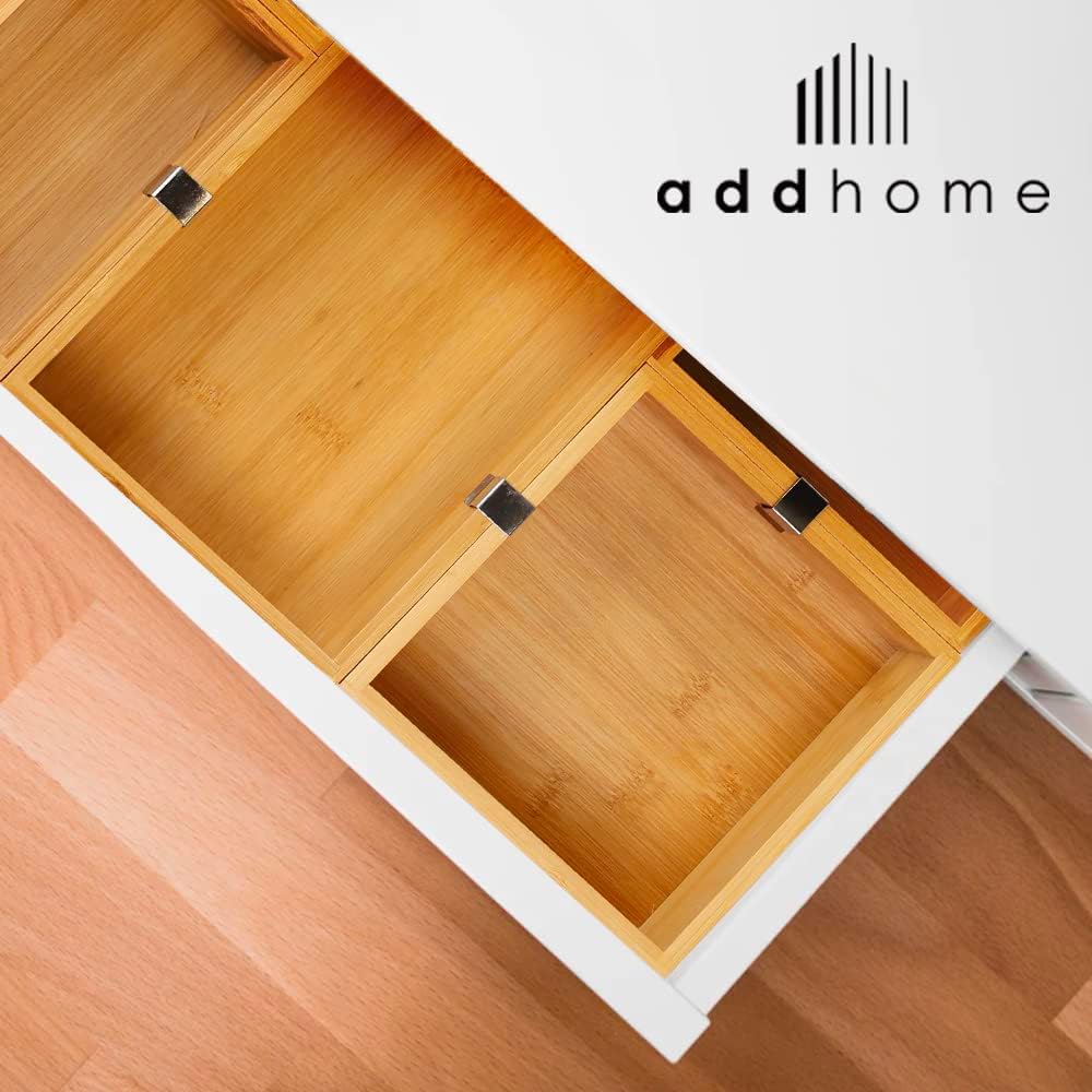 addhome Bambus Schubladen Organizer | 6 Schubladenboxen für vielseitige Anwendungsbereiche | praktis