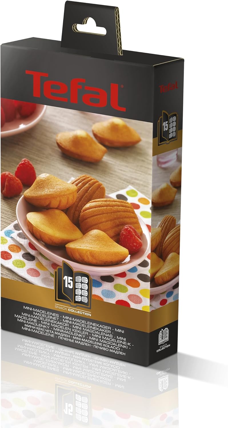 Tefal Snack Collection Teller mit Antihaftbeschichtung Mini Madeleine, Teller Schwarz, Mini Madelein