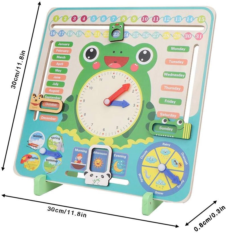 Kinder Holz Kalenderuhr Spielzeug All About Today Kalenderbrett Mein Erstes Uhr Kognitives Spielzeug