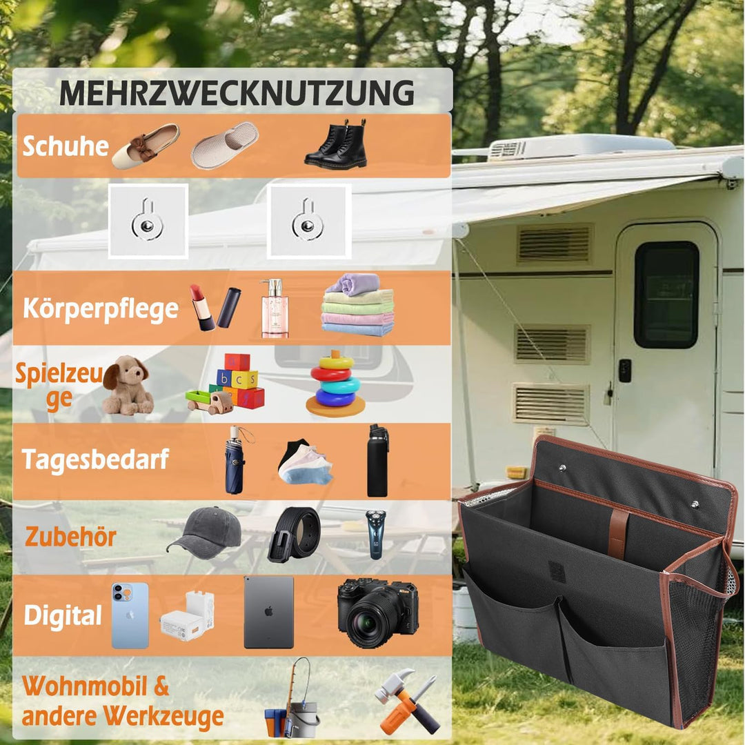 Wohnmobil Camping Organizer, Tür Organizer Hängend Selbstklebend, Faltbarer Schuhorganizer Hängeorga
