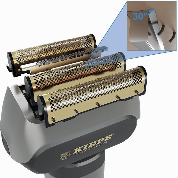 Kiepe Smooth Shaver 3800 Folienrasierer Modell 6520, Gold-Titan-Folien, Lithium-Ionen-Akku, Nass- un
