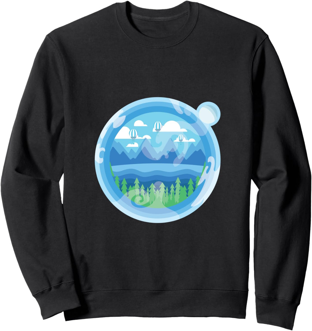 Planet Erde in einer Blase Sweatshirt