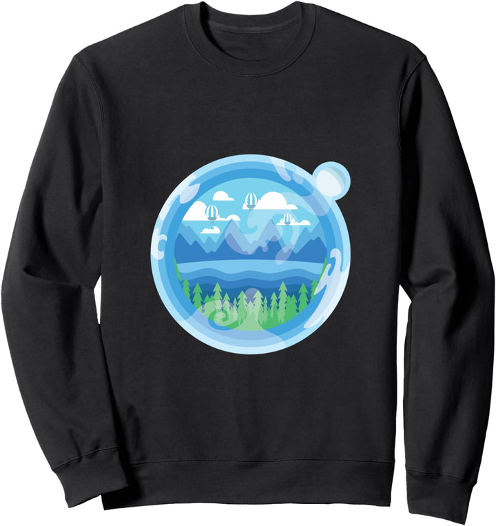 Planet Erde in einer Blase Sweatshirt