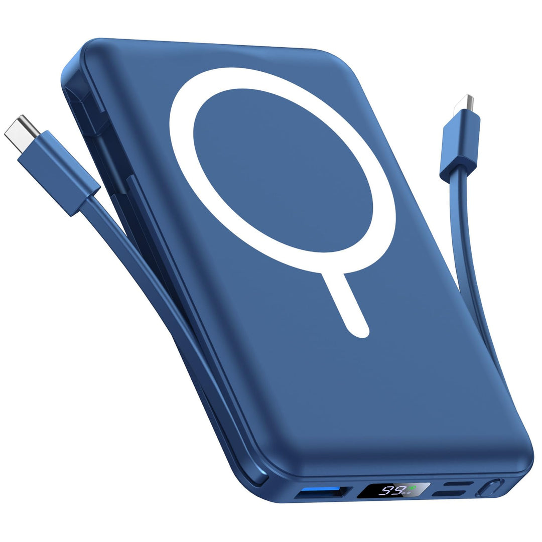 für Magsafe Powerbank 10000mAh, Wireless Magnetische Powerbank Schnelles Laden mit LED-Display und U