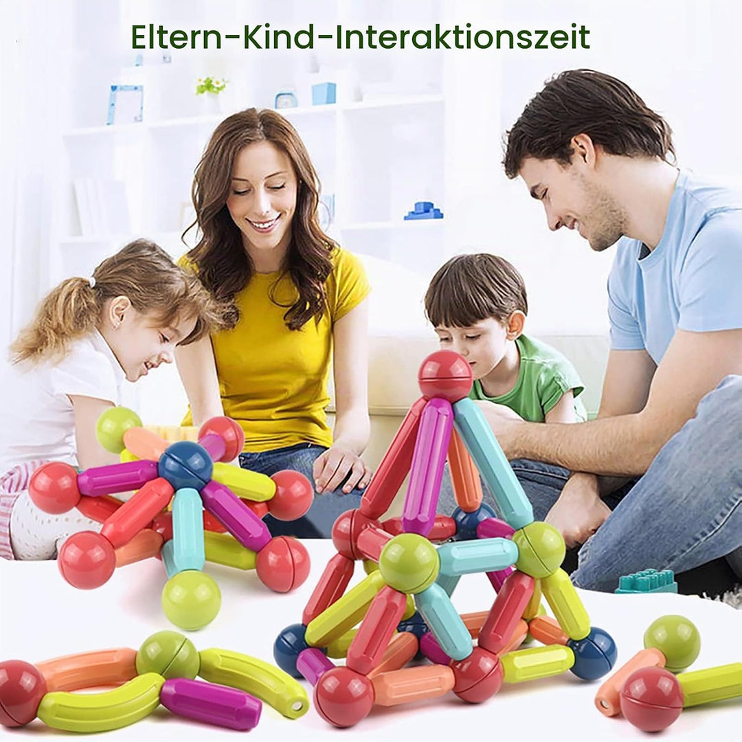 SVYHUOK Magnetische Bausteine 100 Stück Magnete Kinder, Magnetic Bauklötze Baukasten Kinderspielzeug