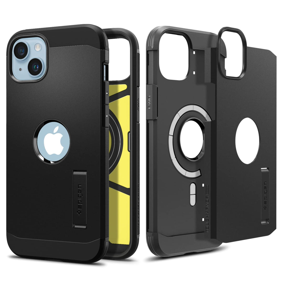 Spigen Tough Armor MagFit Hülle Kompatibel mit iPhone 14 -Schwarz iPhone 14 Black, iPhone 14 Black