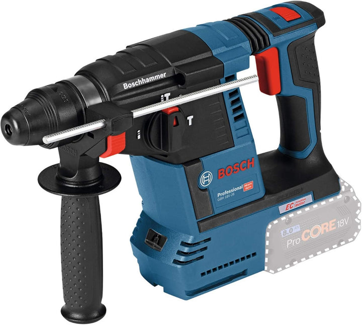 Bosch Professional 18V System Akku Bohrhammer GBH 18V-26 (SDS Plus, ohne Akkus und Ladegerät, im Kar