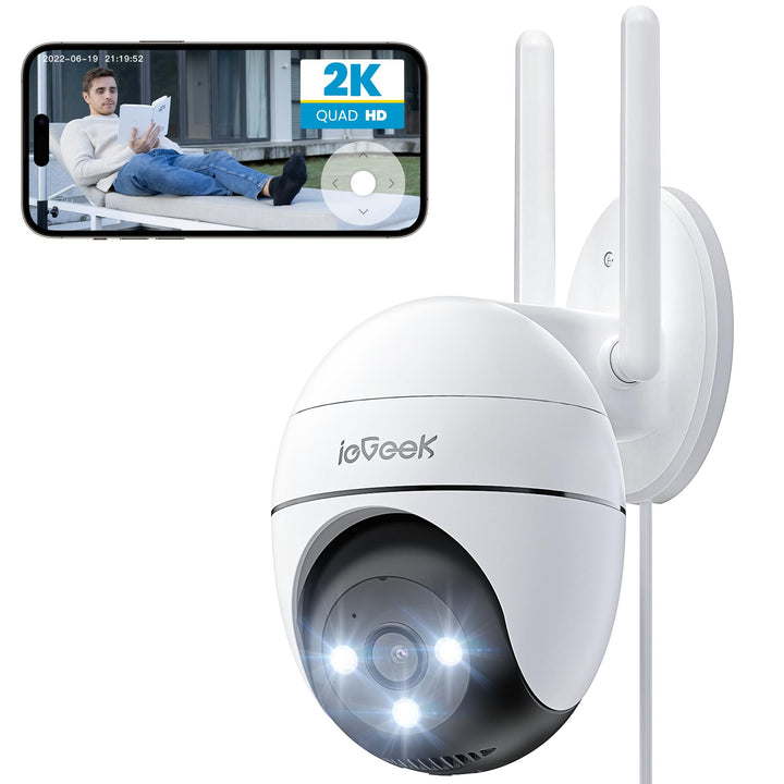ieGeek 2K Überwachungskamera Aussen, PTZ Outdoor WLAN IP Kamera überwachung aussen, WiFi Dome Camera