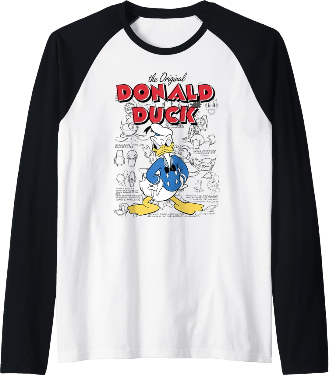 Disney Donald Duck Original Donald How To Draw Background Raglan