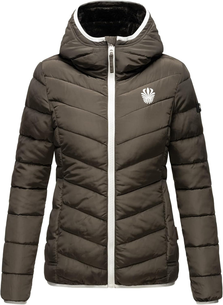 Navahoo Damen Jacke Steppjacke Übergangsjacke gesteppt Stepp Herbst B675 XS Anthrazit, XS Anthrazit