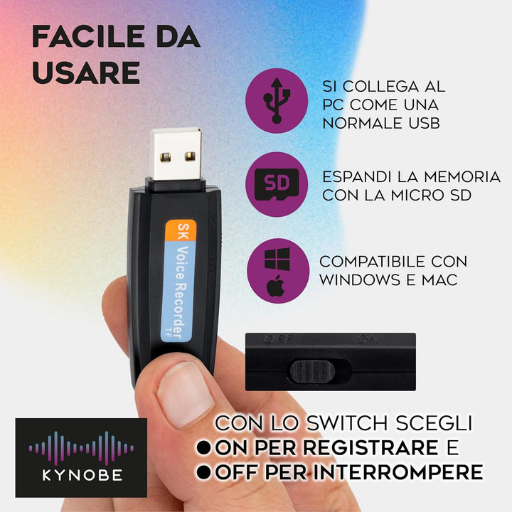 sprachrecorder Diktiergerät mit 32GB MicroSD - Kompakter Sprachrekorder mit klarem Klang – Mini Dikt