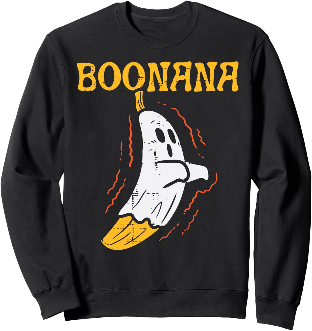 Boonana Süsses Geist Banane Halloween Kostüm Herren Damen Kinder Sweatshirt