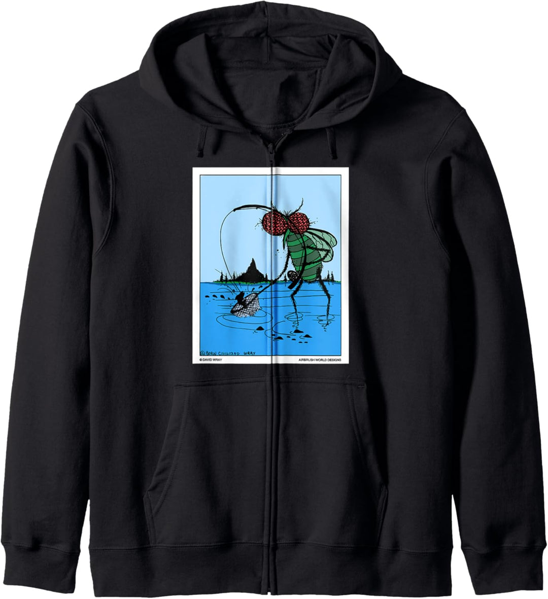 Fliegenfischen Lustiges Fischer-Neuheitsgeschenk Kapuzenjacke